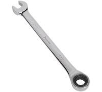 Loops 10mm Ratchet Combination Spanner - Chrome Vanadium Steel - 72 Tooth Ratchet Ring in Metallics Loops Metallics