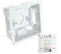 Loops 10x 35mm Deep Single Plastic Dry Lining Back Box - 1 Gang Wall Flush Mount Pattress