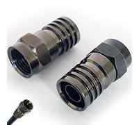 Loops 10x QUALITY Outdoor RG6 F-Type Male Hex Crimp Connectors - Aerial/Coaxial CT100 RG6 Sky - Satellite Cable Video Screw Plugs