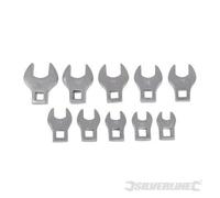 Loops 10x Various Crows Foot Spanner Set Torque & Ratchet Wrench Various Metric Size Loops Multicolor