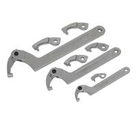 Loops 11 Pack - Adjustable C Spanner Set - Hook & Pin Retaining Ring Hinged Arm Wrench Loops Multicolor