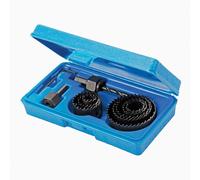 Loops 11 Piece Holesaw Set High Carbon Steel Teeth Hole Cutting Core Drill Wood Metal in Metallics Loops Metallics