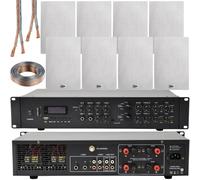 Loops 1100W Bluetooth Sound System & 8x 140W In Wall Speakers - 4 Zone Multi Room Amp Loops Multicolor