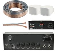 Loops 110W Stereo Amplifier System Kit 2x Background Wall Speaker Bedroom Office AUX Loops Multicolor