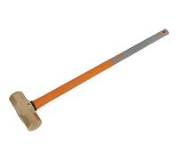 Loops 11lb Sledge Hammer - Non-Sparking - Fibre Glass Shaft - Shock Absorbing Grip in Clear Loops Clear