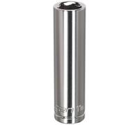 Loops 11mm Chrome Plated Deep Drive Socket - 3/8" Square Drive High Grade Carbon Steel in Metallics Loops Metallics
