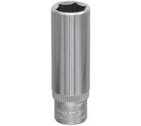 Loops 11mm Forged Steel Deep Drive Socket 1/4" Square Drive Chrome Vanadium Socket in Metallics Loops Metallics