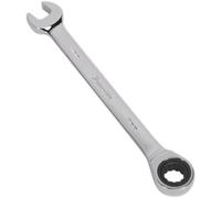 Loops 11mm Ratchet Combination Spanner - Chrome Vanadium Steel - 72 Tooth Ratchet Ring in Metallics Loops Metallics