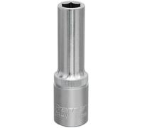 Loops 11mm Steel Deep Drive Socket - 1/2" Square Drive - Chrome Vanadium Socket in Metallics Loops Metallics