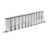 Loops 12 PACK - DEEP Socket Set - 1/2" Metric Square Drive - 12 Point WallDrive Torque Loops Multicolor