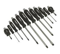 Loops 12 PACK Hammer Through Screwdriver Set - Hardened Steel Hammer Strike Chisel Cap in Metallics Loops Metallics
