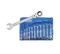 Loops 12 Piece 8mm 19mm Flexible Head Ratchet Spanner Set 180 Degree Pivoting Head Loops Multicolor
