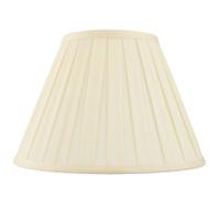 Loops 12" Tapered Drum Lamp Shade Cream Box Pleated Fabric Cover Classic & Elegant Loops Multicolor