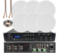 Loops 1200W Bluetooth Sound System 6x 120W Slim Ceiling Speaker 6 Zone Mixer Amplifier Loops Multicolor