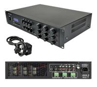 Loops 1200W Stereo Bluetooth Amplifier - 6X 200W Channel Multi Zone Hifi Matrix Mixer