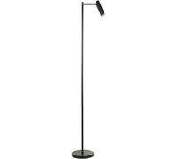 Loops 1250mm Floor Lamp - Matt Black Modern Sofa Reading - Standing Led Light Base & Shade