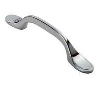Loops 128mm Shaker Style Cabinet Pull Handle 76mm Fixing Centres Polished Chrome