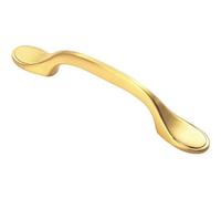 Loops 128mm Shaker Style Cabinet Pull Handle 76mm Fixing Centres Satin Brass