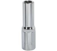 Loops 12mm Forged Steel DEEP Drive Socket - 1/2" Square Drive Polished Chrome Vanadium in Metallics Loops Metallics
