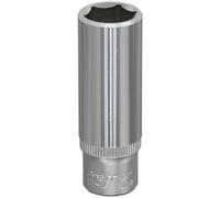 Loops 12mm Forged Steel Deep Drive Socket 1/4" Square Drive Chrome Vanadium Socket in Metallics Loops Metallics