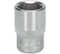 Loops 12mm Forged Steel Drive Socket - 1/4" Square Drive - Chrome Vanadium Socket in Metallics Loops Metallics