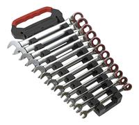 Loops 12pc Reversible Ratchet Combination Spanner Set - 12 Point Metric Moving Socket Loops Multicolor