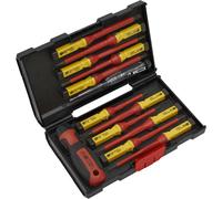 Loops 13 PACK Interchangeable VDE Screwdriver Set - 1000V Shock Proof Insulated Shaft Loops Multicolor