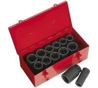 Loops 13 Piece PREMIUM Impact Socket Set - 3/4" Sq Drive - Deep Sockets - High Torque Loops Multicolor