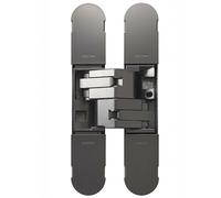 Loops 134 x 24mm Concealed Medium Duty Hinge Fits Unrebated Doors Matt Nickel in Metallics Loops Metallics