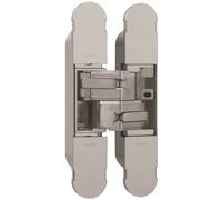 Loops 134 x 24mm Concealed Medium Duty Hinge Fits Unrebated Doors Nickel Plated in Metallics Loops Metallics