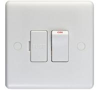 Loops 13A Dp Switched Fuse Spur & Flex Outlet White Plastic Mains Appliance Isolation