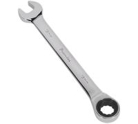Loops 13mm Ratchet Combination Spanner - Chrome Vanadium Steel - 72 Tooth Ratchet Ring in Metallics Loops Metallics