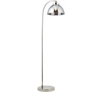 Loops 1440mm Floor Lamp - Bright Nickel & Mirrored Glass Contemporary Sleek - Standing Led Light Base & Shade
