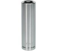 Loops 14mm Chrome Plated Deep Drive Socket - 1/2" Square Drive High Grade Carbon Steel in Metallics Loops Metallics