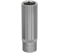 Loops 14mm Forged Steel Deep Drive Socket - 3/8" Square Drive - Chrome Vanadium Socket in Metallics Loops Metallics