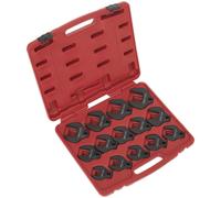 Loops 14pc Crows Foot Nut Spanner Socket Set - 1/2" Square Drive Ratchet - PHOSPHATE Loops Multicolor