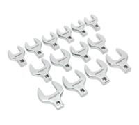 Loops 14pc Crows Foot Spanner Set - 1/2" Square Drive Metric Ratchet Handle Adapter Loops Multicolor