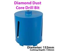 Loops 152mm x 150mm Diamond Core Drill Bit Hole Cutter For Brick Wall / Concrete Block Loops Multicolor