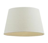Loops 16" Inch Round Tapered Drum Lamp Shade Ivory Linen Fabric Cover Simple Elegant Loops Multicolor