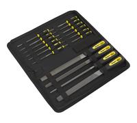 Loops 16 Piece Engineers & Needle File Set - Second Cut - Soft Grip Handles - Case Loops Multicolor