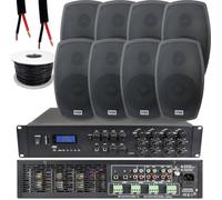 Loops 1600W Loud Outdoor Bluetooth System 8X 140W Black Speaker Weatherproof Music Player