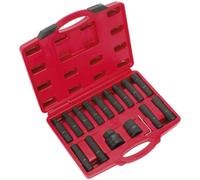 Loops 16pc TRX Male / Female & Hex IMPACT Socket Bit Set - 3/4" & 1" Square Drive Loops Multicolor