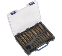 Loops 170 Piece Fully Ground HSS Cobalt Drill Bit Set- 1mm to 10mm - Split Point Tips Loops Multicolor
