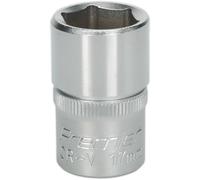 Loops 17mm Steel Drive Socket - 1/2" Square Drive - Chrome Vanadium Wrench Socket in Metallics Loops Metallics