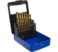 Loops 19 Piece Fully Ground HSS Drill Bit Set - 1mm to 10mm Sizes - Split Point Tip Loops Multicolor