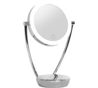 Loops 190mm Double-Sided Led Illuminated Vanity Mirror - Chrome Touch Dimmable Battery