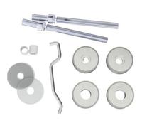 Loops 19mm Back To Back Door Handle Fixing Pack - Join 2 Pull Handles - Bright Steel