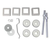 Loops 19mm Back To Back Door Handle Fixing Pack - Join Pull Handles Square Satin Steel