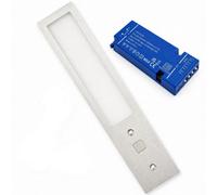 Loops 1X 24V Aluminium 200mm Super Slim Rectangle Surface Mounted Led Under Cabinet Light And Driver Kit, 3 White Colours