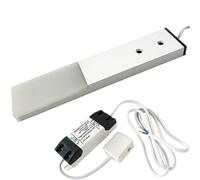 Loops 1x ALUMINIUM Slim Rectangle Under or Over Cabinet Kitchen Light & Driver Kit - Natural White LED
